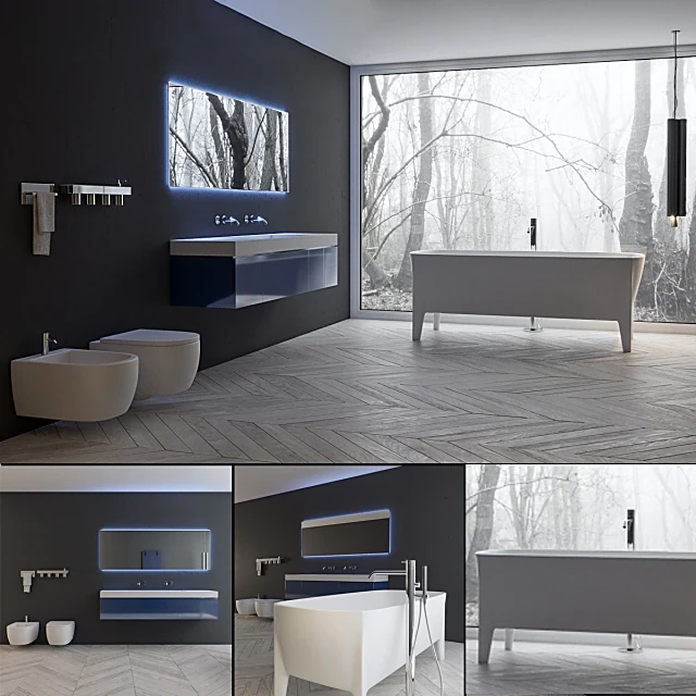 Modern Bathroom Furniture Set Lunaria