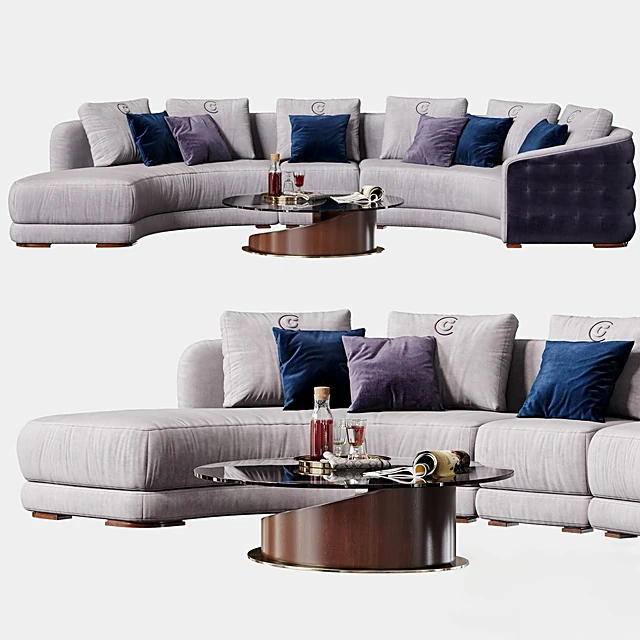 Curved Sofa Desyo by Carpanelli Contemporary
