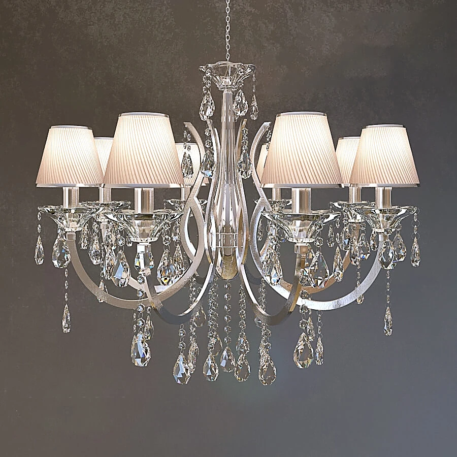 Chandelier 80314-8W Clementina Chrome by Colosseo