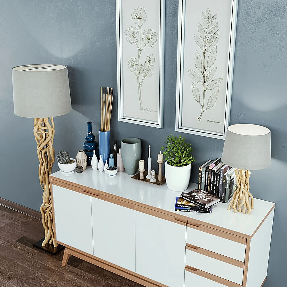 Sideboard & Chest of Drawer / Decorative set 3