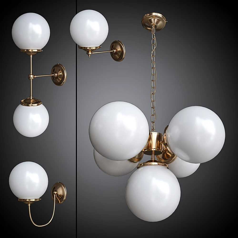 Chandelier and Sconce Set Mullan by Mullan