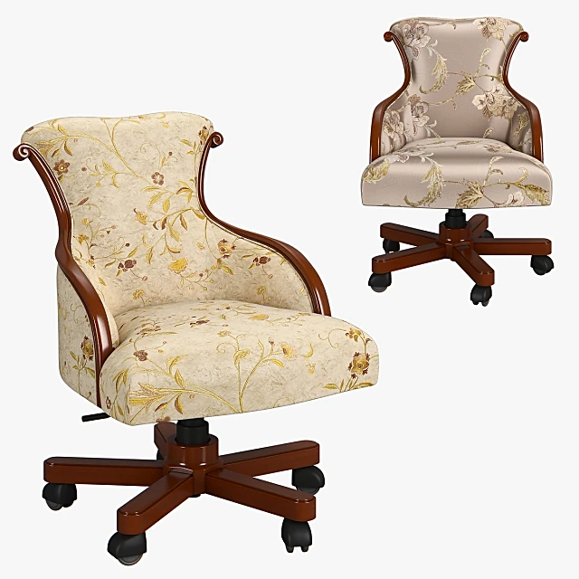 Classic Floral Turning Chair