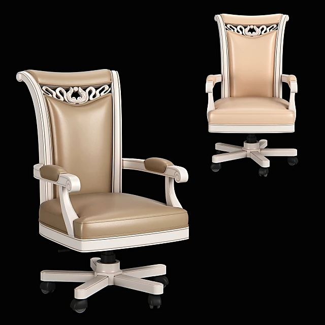 Office Chair with Classic Carved Backrest