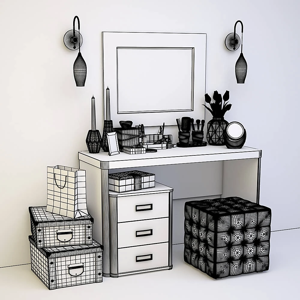 Sideboard & Chest of Drawer / Decorative set 2