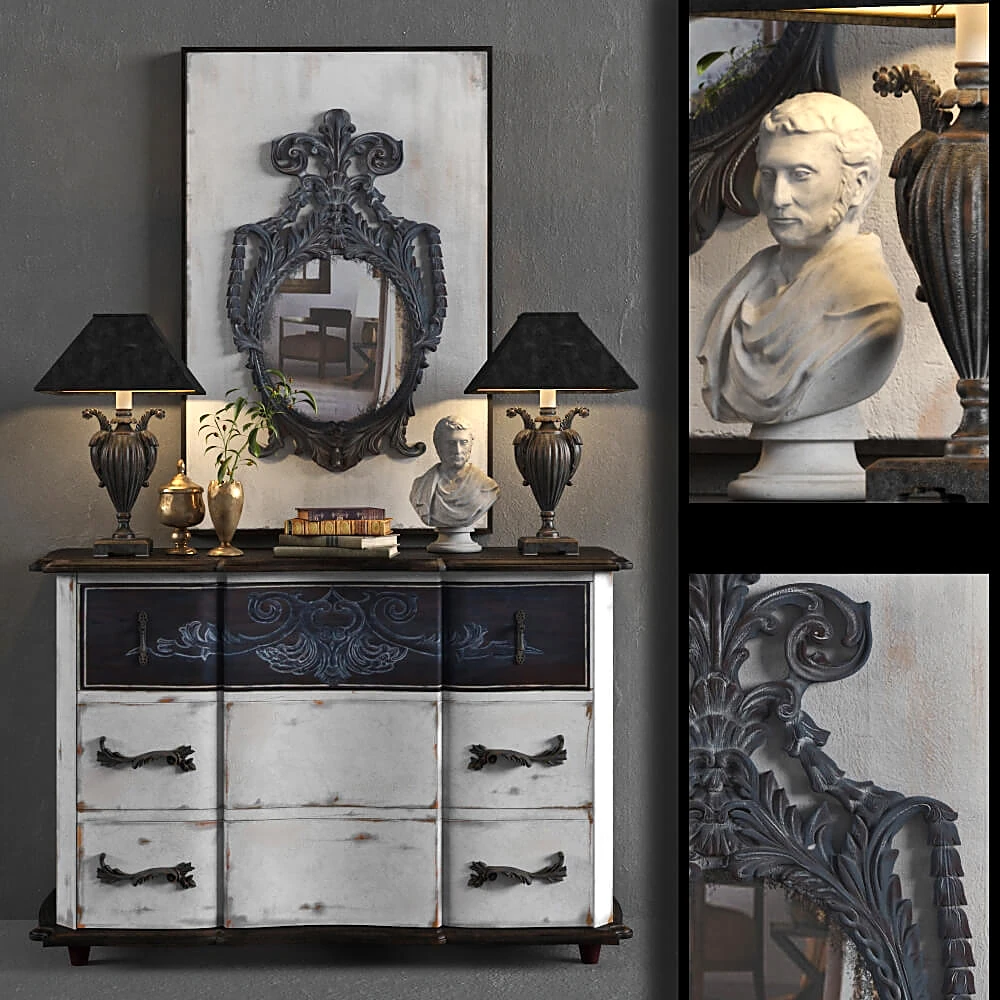 Sideboard & Chest of Drawer / Decorative set 1