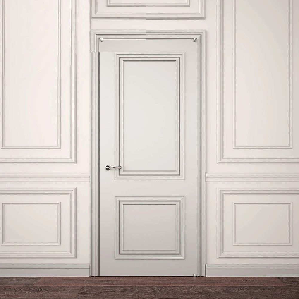 Classic Paneled Door with Wall Decor