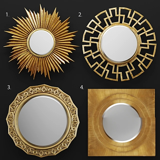 Decorative Mirror Set by Bassett and House of Hampton