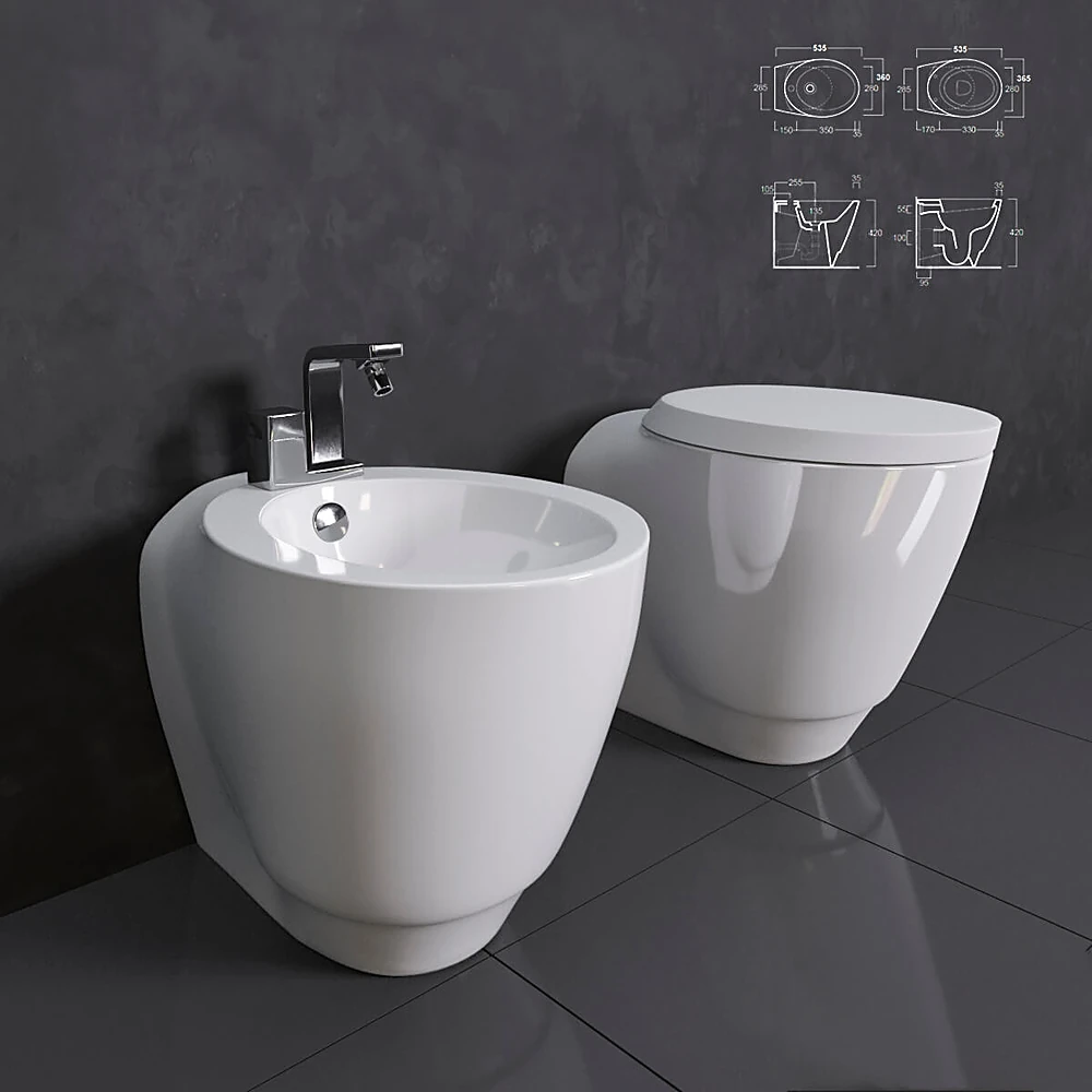 Bidet and Toilet Set Bohémien by Simas