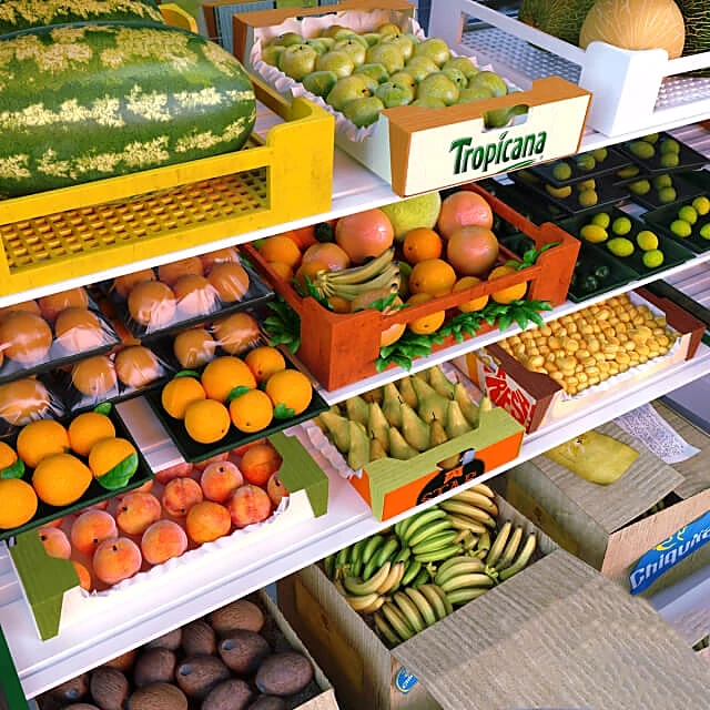 Fruit Department Display Kit with Assorted Fresh Produce