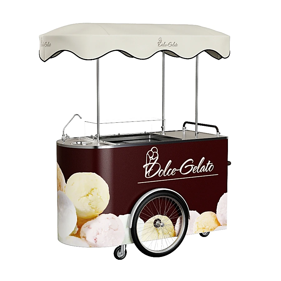 Classic Ice Cream Trolley with Canopy