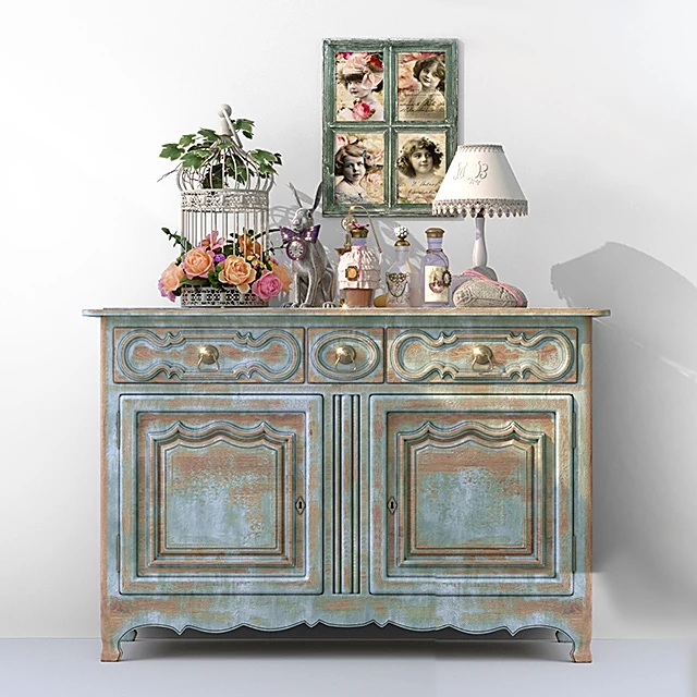 Sideboard & Chest of Drawer / Decorative set 1