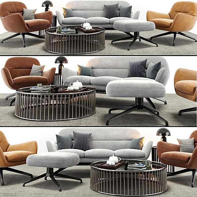 Armchair and Sofa Set Jensen by Minotti