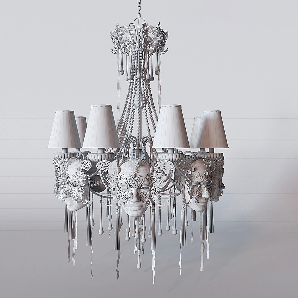 Chandelier with Masks of Venice (2)