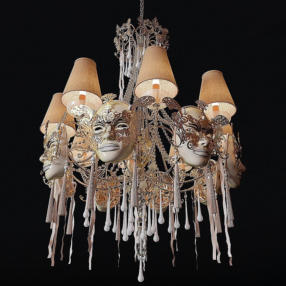 Chandelier with Masks of Venice (3)