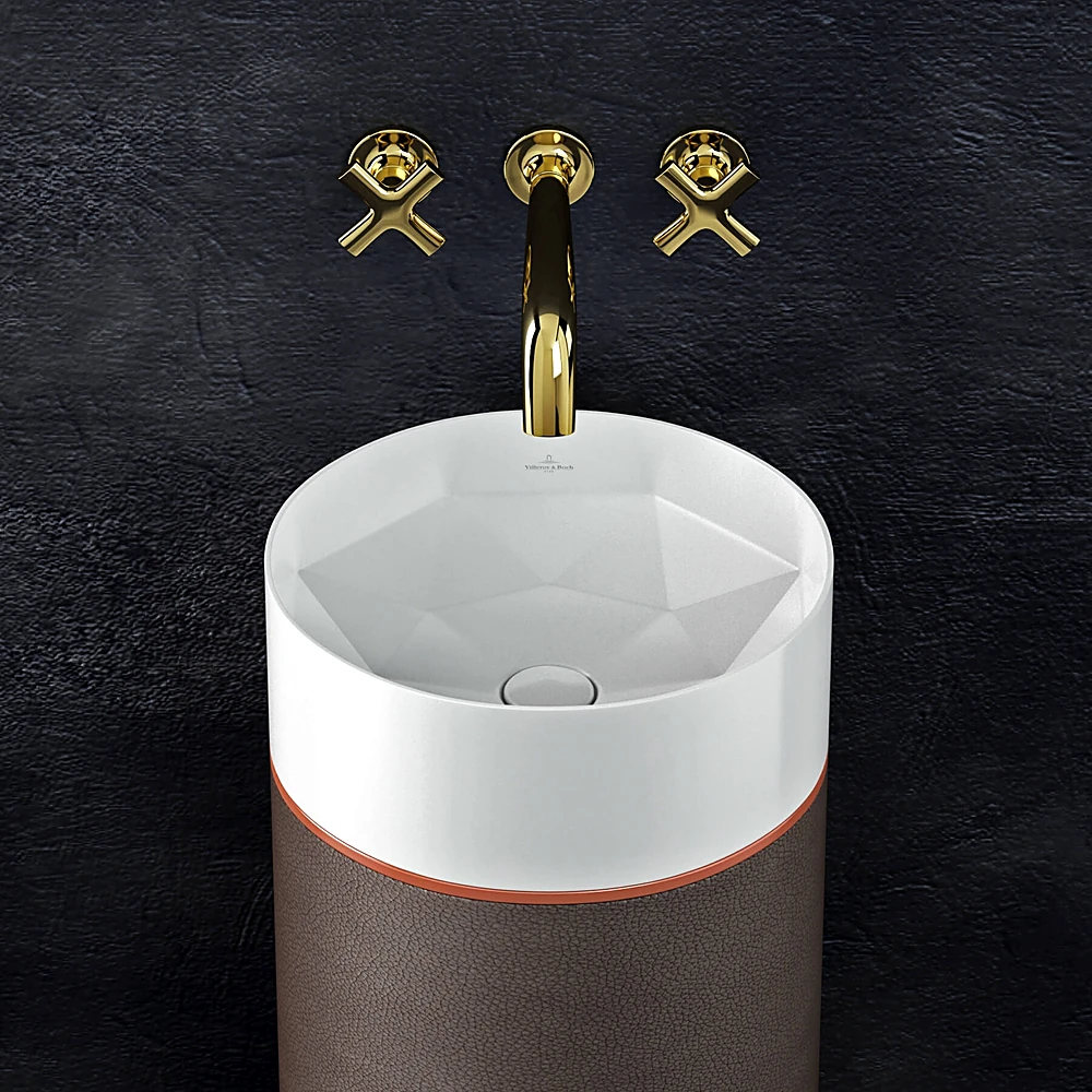Pedestal Washbasin Octagon by Villeroy and Boch
