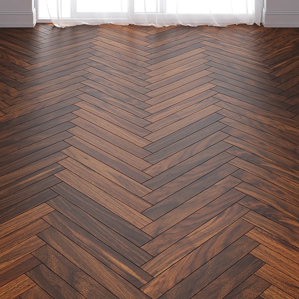 Parquet Floor American Walnut Lacquer in 3 types by Befag (2)