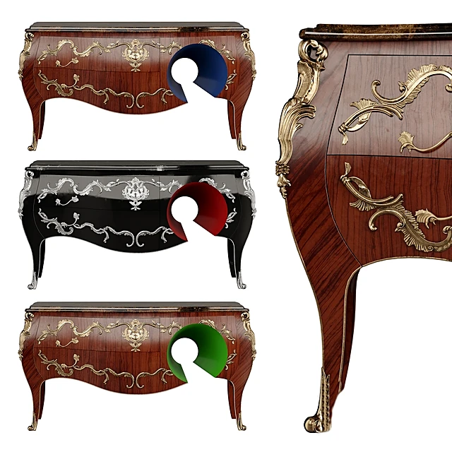 Chest of Drawers with Ornate Classic Style