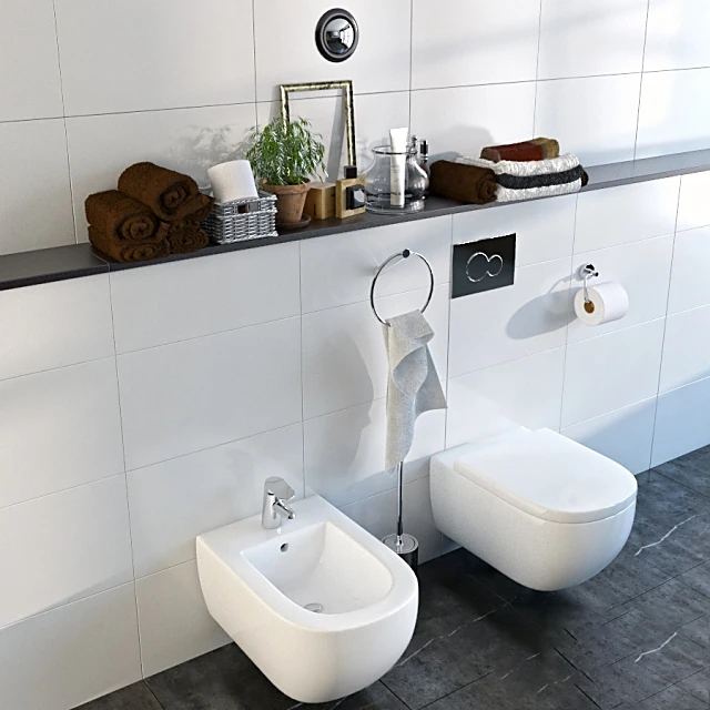 Toilet and Bidet Set Subway 2.0 by Villeroy and Boch
