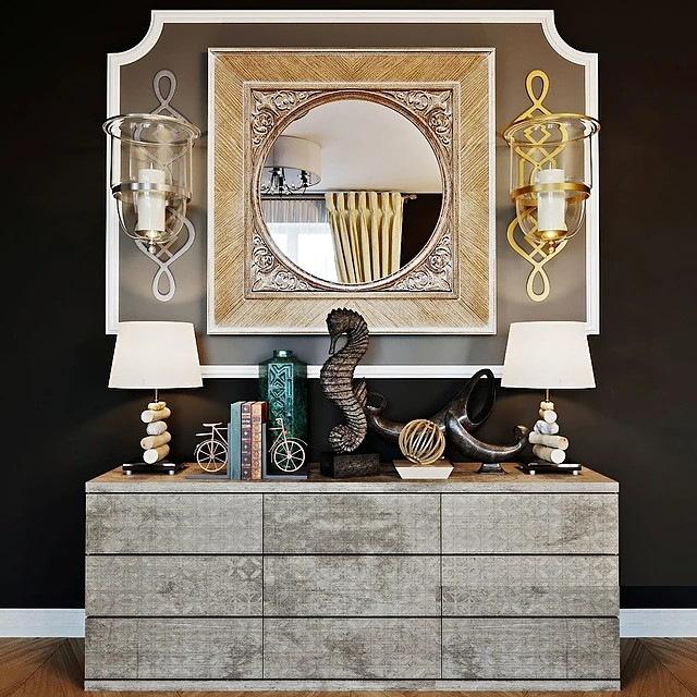 Sideboard & Chest of Drawer / Decorative set 1