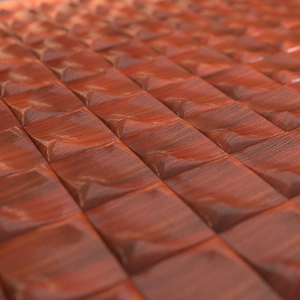 Relief Wooden Wall Tiles with Geometric Patterns (2)