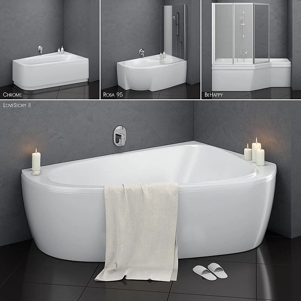 Asymmetric Bathtub Set 14 by Ravak