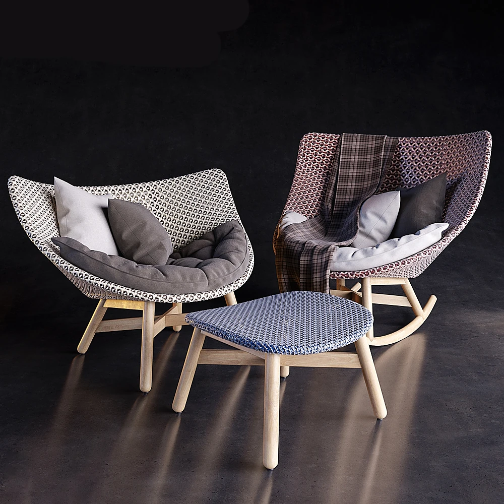 Armchair and Ottoman Set Mbrace by Dedon (2)
