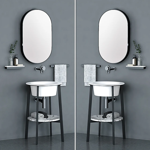 Freestanding Washbasin Catino Tondo by Ceramica Cielo