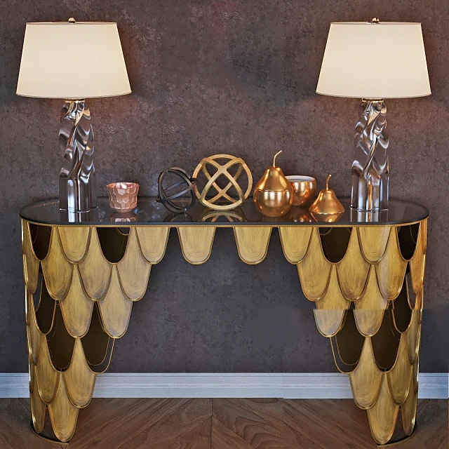 Sideboard & Chest of Drawer / Decorative set / Table lamp 1