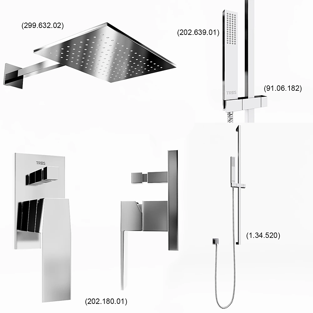 Bathroom Faucet Slim Shower (202.180.07) by Tres