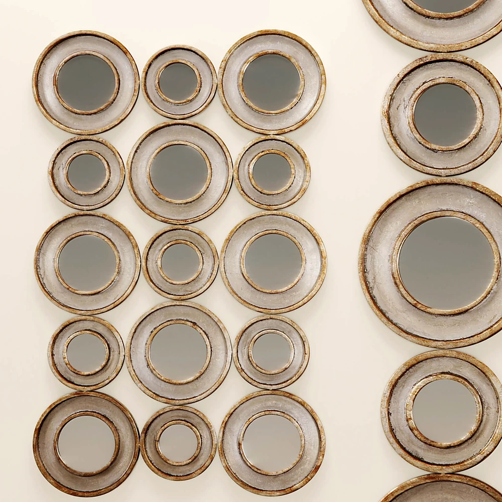 Decorative Mirror Set Vobbia Metal Circles by Uttermost