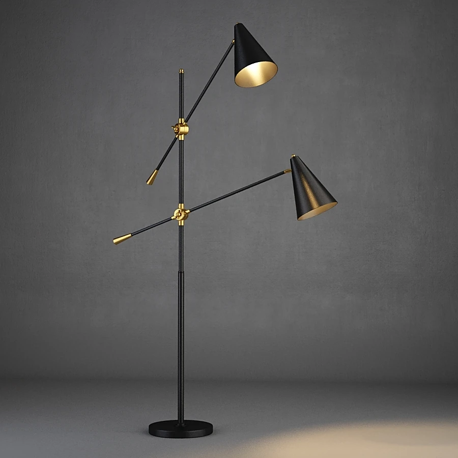 Floor lamp Oster double FL041-2-ABG by Gramercy Home