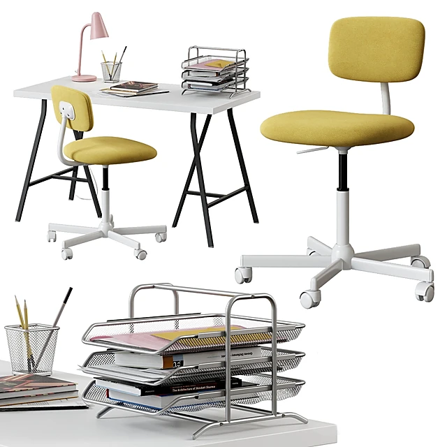 Office Furniture Set Linnmon- Lerberg + Bleckberget by Ikea