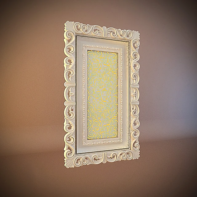 Decorative Plaster Panel with Baroque Scrollwork