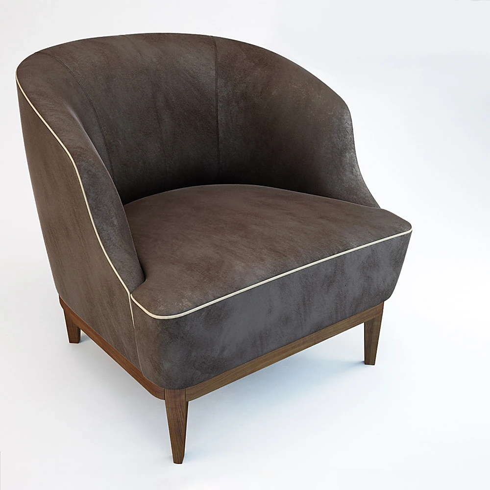 Camel Velvet Armchair (2)