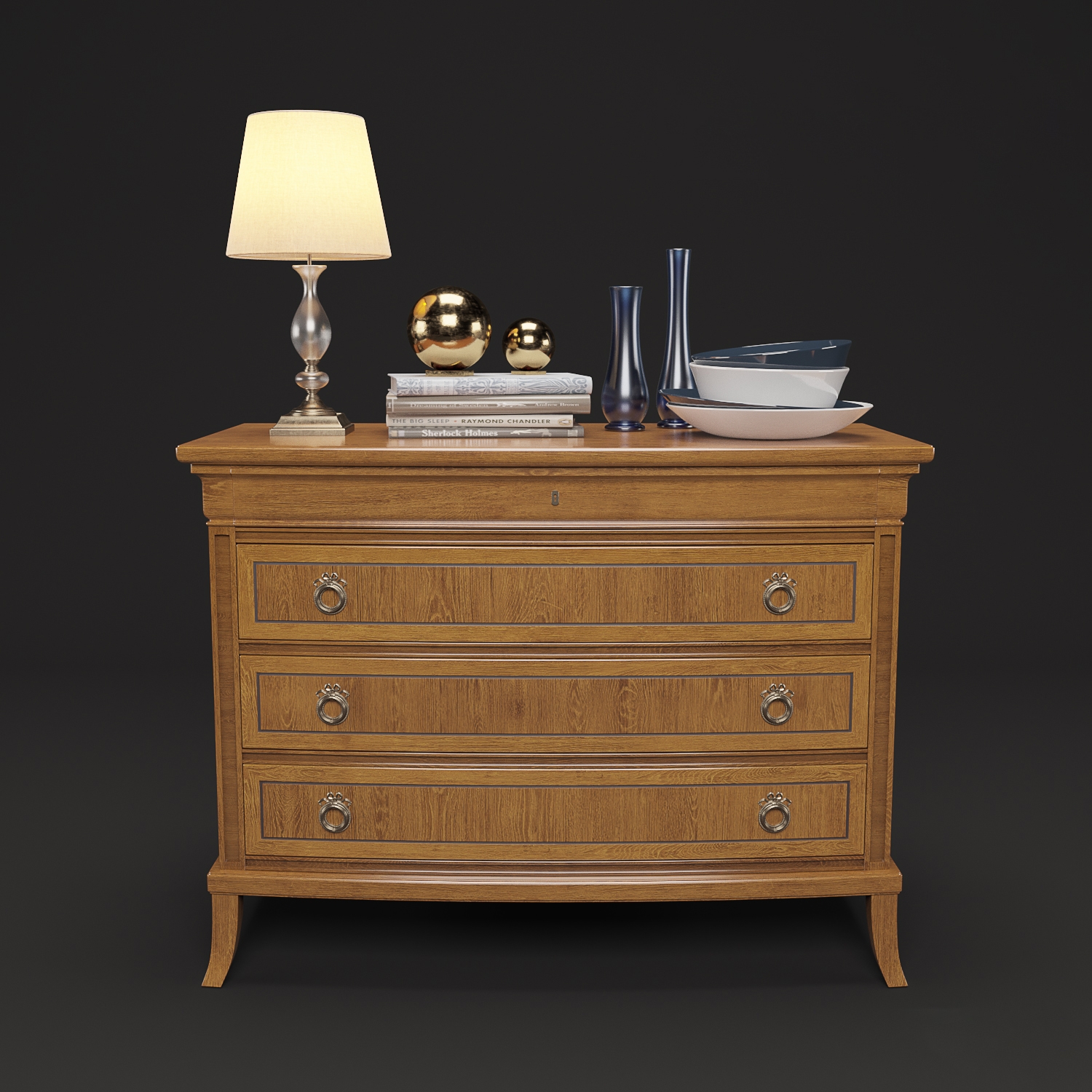 Sideboard & Chest of Drawer / Decorative set / Table lamp 1