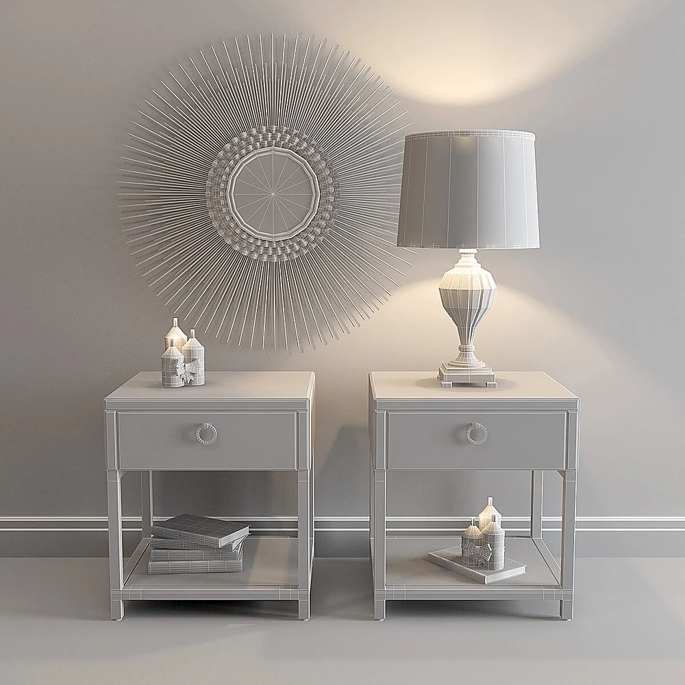 Sideboard & Chest of Drawer / Decorative set / Table lamp 2