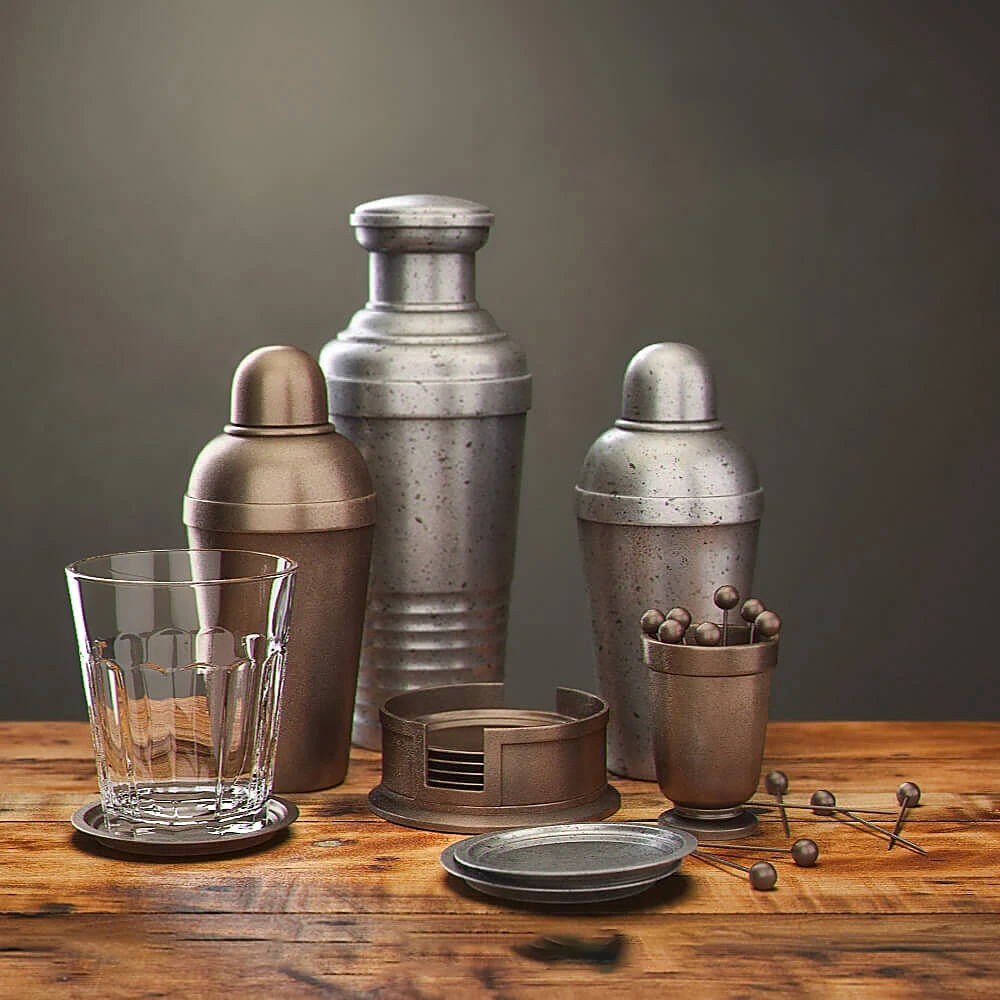 Decorative Barware Set Vintage Hotel Tablewares by RH