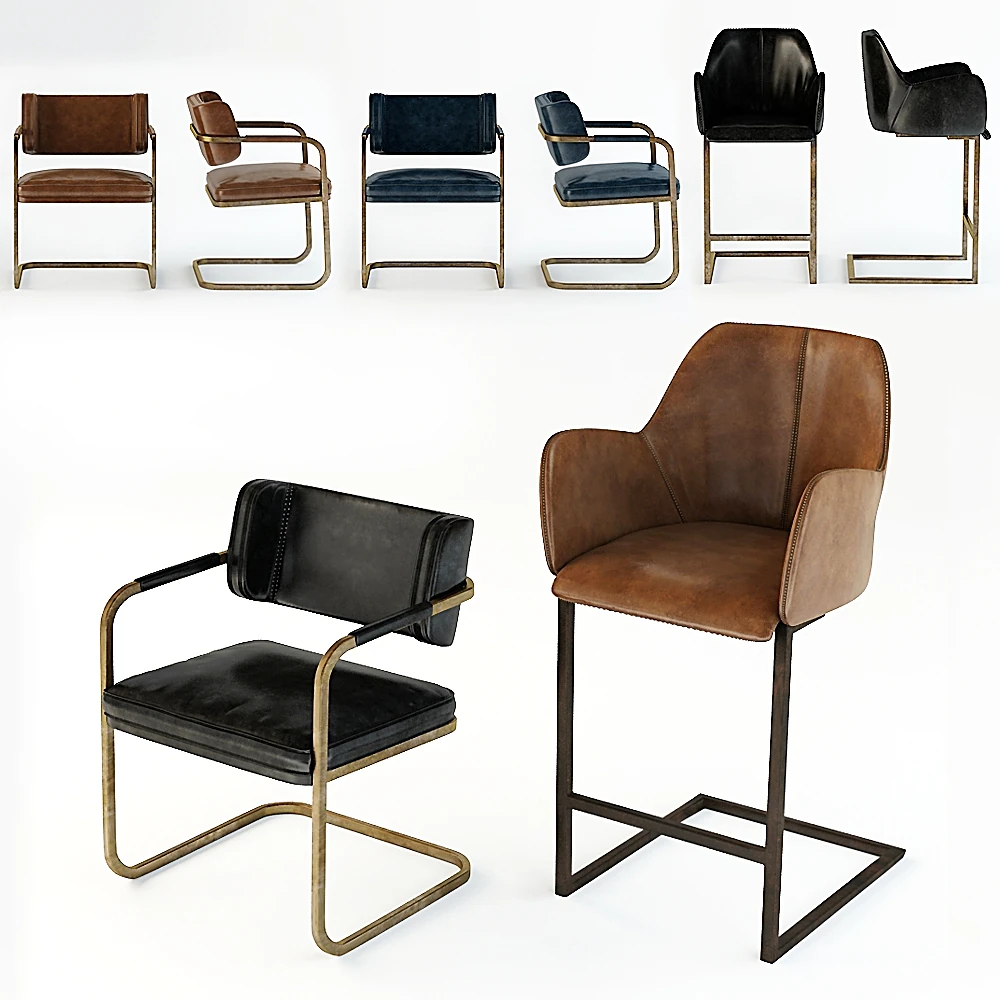 Armchair and Bar Stool Set by Industry West