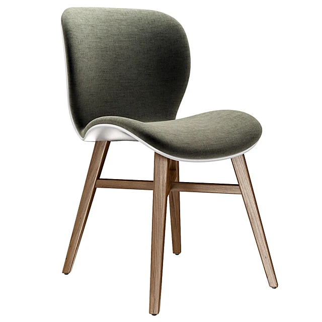 Dining Chair with Upholstered Seat and Wooden Legs