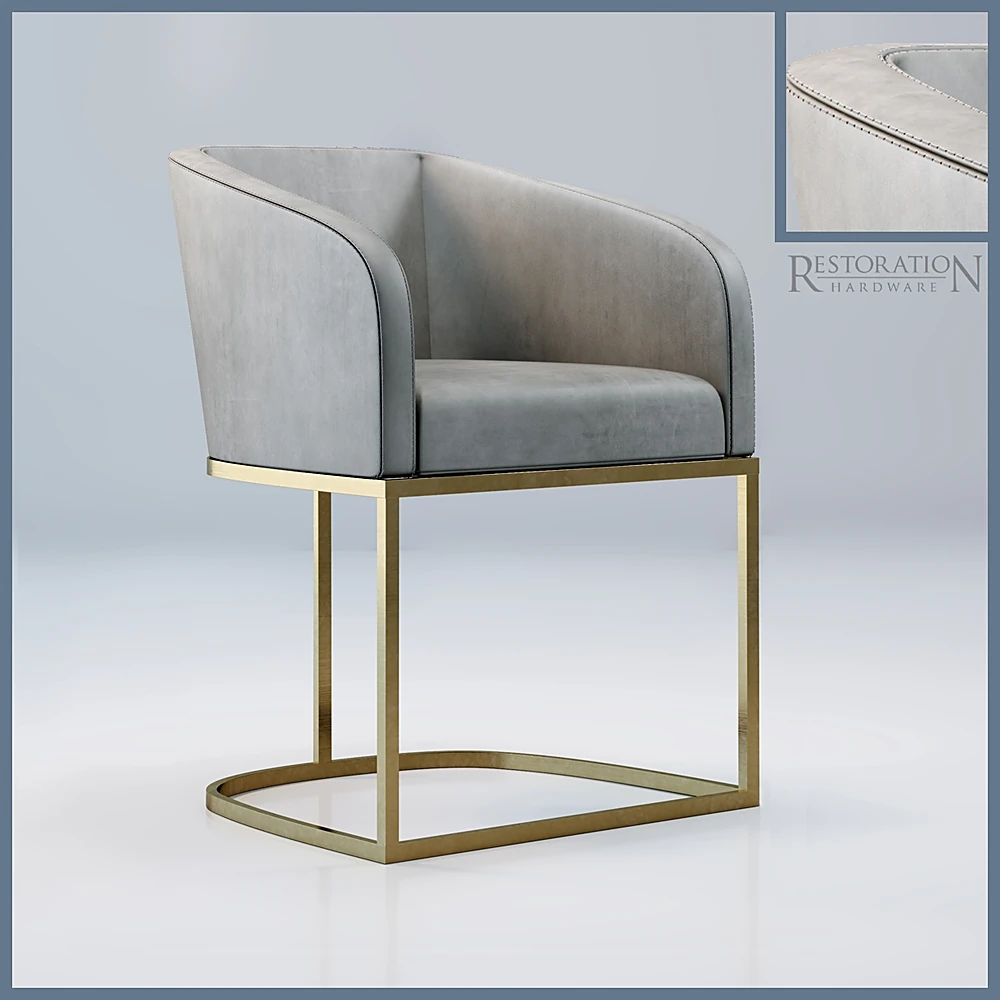 Armchair Emery Leather RH by Restoration Hardware