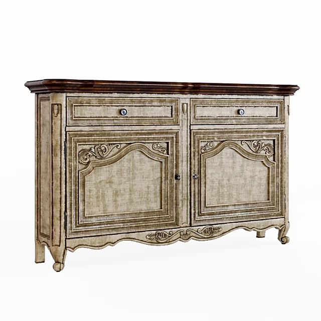 Classic Chest of Drawer with Distressed Finish