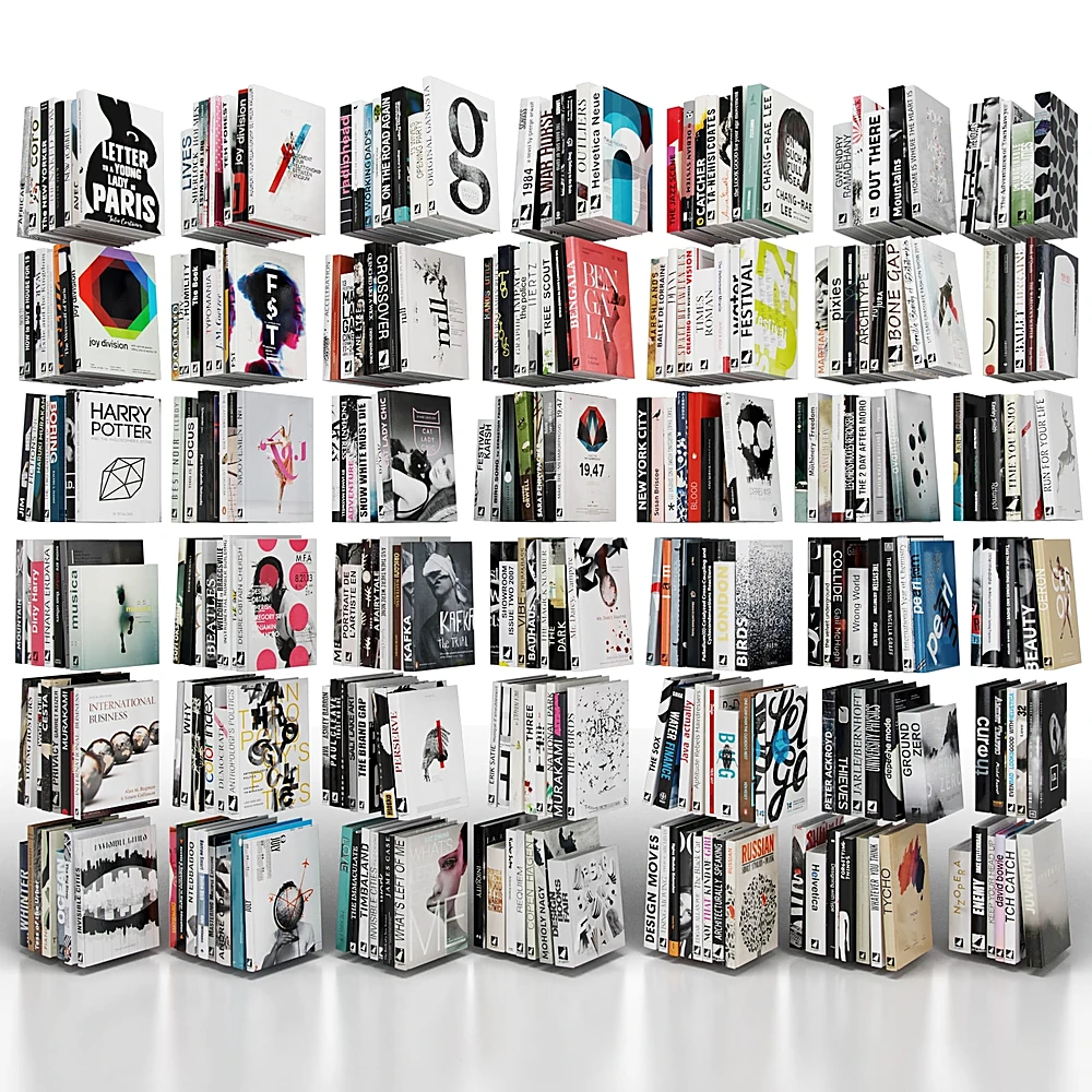 Collection of Books with Varied Spines (2)
