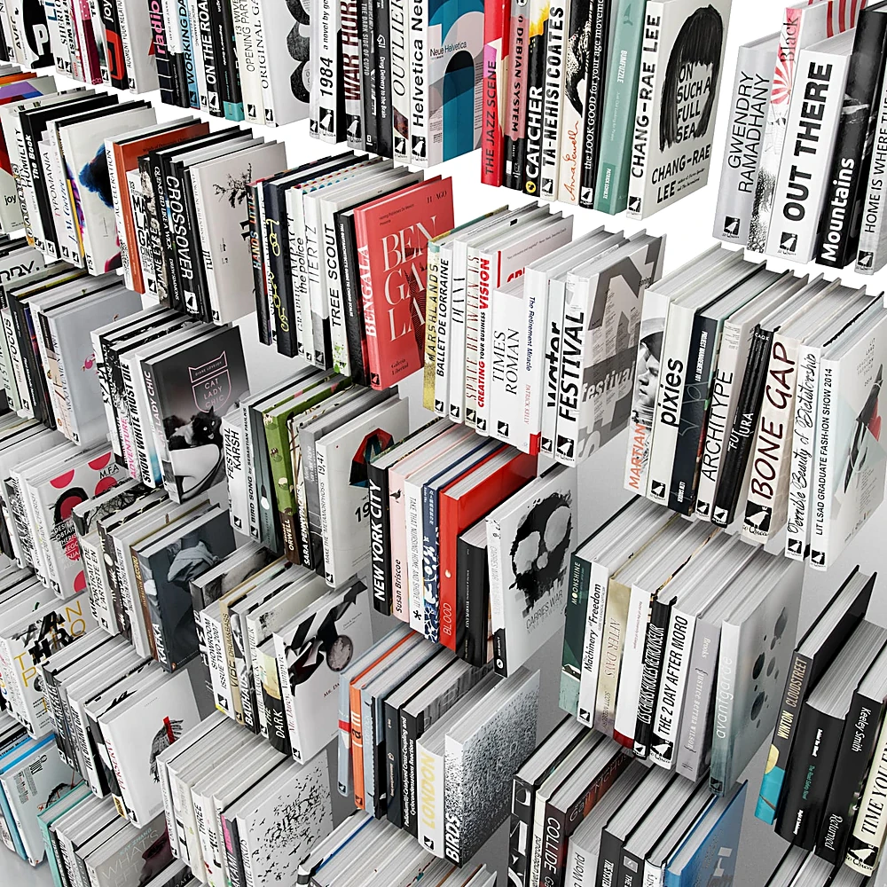 Collection of Books with Varied Spines (4)