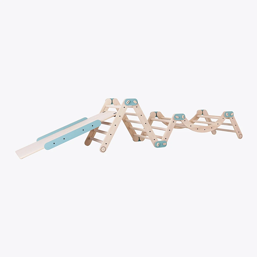 Pikler Climbing Triangle Klingo kids Mini Bigi Archi Slide Birch Aquavert 2