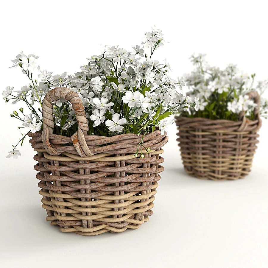 Bouquet of flowers in a Woven Basket
