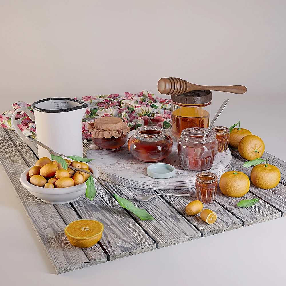 Food and drinks arrangement Rustic Breakfast Set