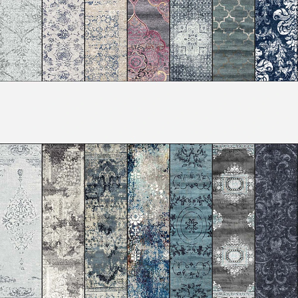 Vintage Rugs with Distressed Patterns