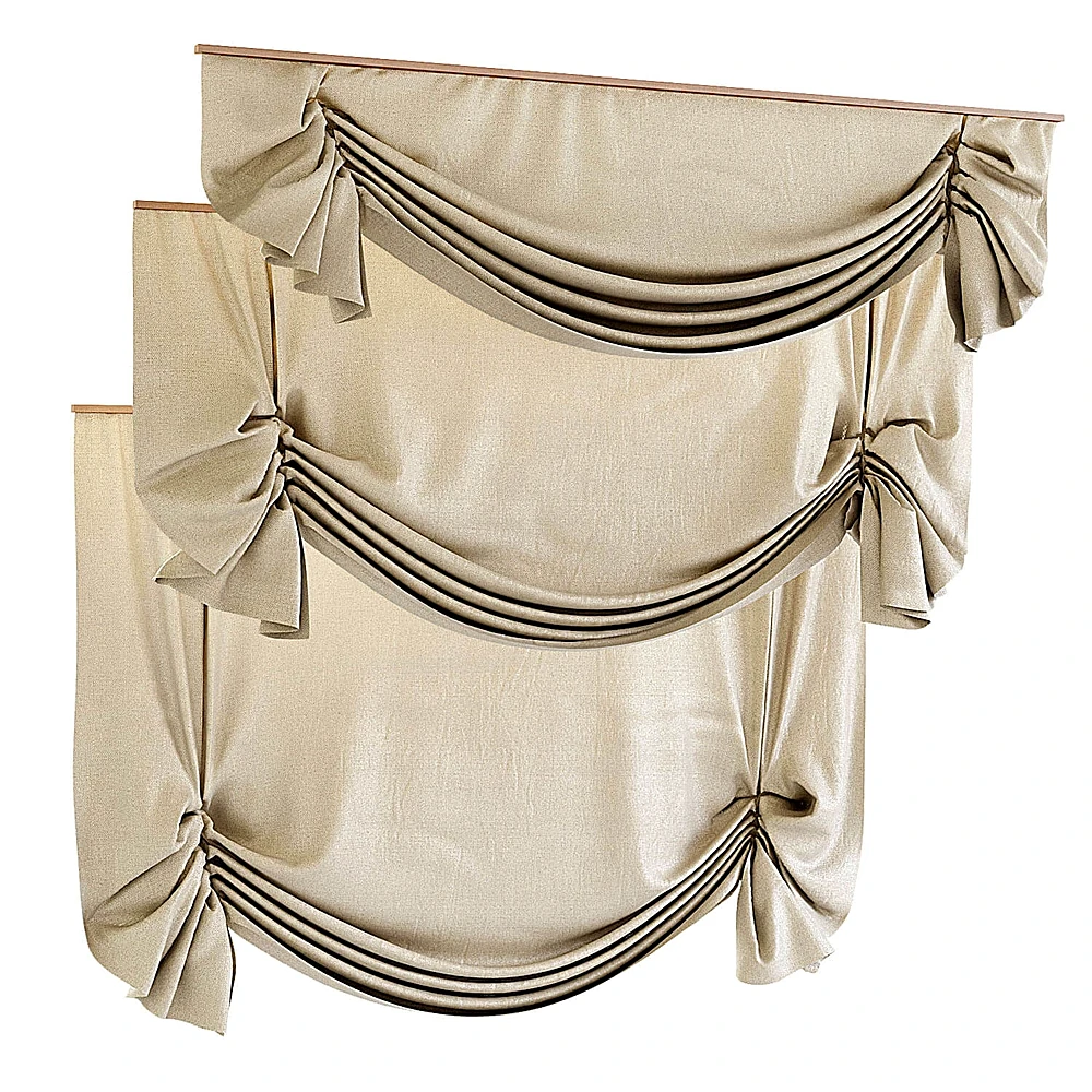 English Blind with Draped Fabric Design
