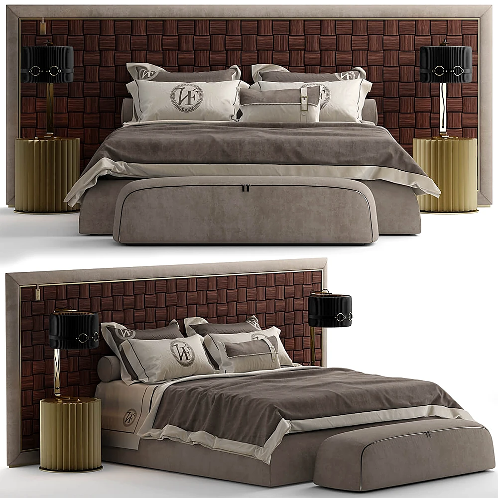Bed Vittoria 3 by Vittoria Frigerio