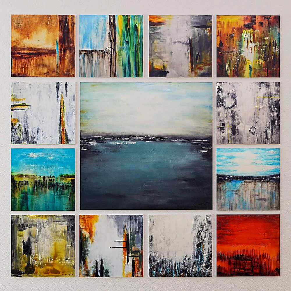 Abstract acrylic painting by Sky Whitman